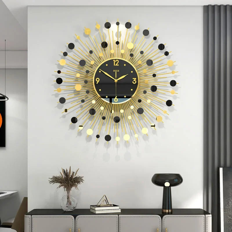 Luxury Wall Clock Living Room Design Creative Wall Clock Silent Brief Art Nordic Clocks Home Decoration