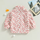 Autumn Kids Toddler Girls Winter Coat Long Sleeve Leopard Outerwear Pocket Fall Clothes