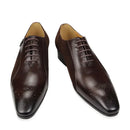 Men Dress Shoes Wedding Man Shoe Leather Genuine Luxury Brogue Handmade Formal Shoes