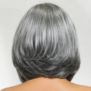 Gray wig on a plain background with 'Obroi' branding.