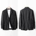 Men's Linen Casual Suit Top Lightweight Breathable Luxury Cotton Hemp Top Linen Fabric