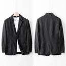 Men's Linen Casual Suit Top Lightweight Breathable Luxury Cotton Hemp Top Linen Fabric