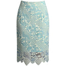 Skirt Women Elegant Pencil Skirts Prairie Chic Mesh Embroidery Lace Skirt