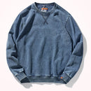 Autumn Winter Fall American Casual Hoodies for Men Heavy Washed Pullovers Knitted Loop Sweatshirt