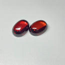 Red Machine Cut 5A Quality CZ Gemstone Flat-back Cabochon Cubic Zircon Stone