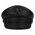 Cap For Men Retro Flat Military Caps For Male Genuine Leather Hats
