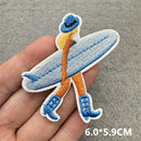 Summer Blue Surfer Girl Shell Wave Bow Iron-on Embroidered Badge Patch DIY T-shirt Hat Backpack Clothing Sticker