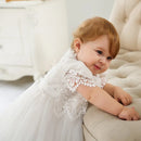 Baby Girl Christening Gown White Lace First Birthday Baptism Dress Infant Clothing