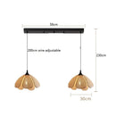 Wicker Petal Pendant Lights Fixtures Home Indoor Decor