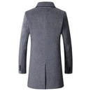 Male Long Woollen Overcoat High-end Wool Men's Solid Casual Business Woolen Coat Autumn and Winter