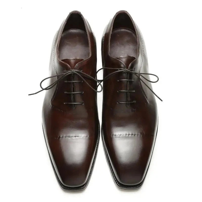 Oxford Men Dress Shoes Formal Wedding Best Shoe Business Handmade Genuine Leather Office Designer Mens Shoes