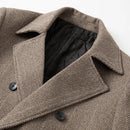 Men Wool Overcoat New Vintage Tweed Long Jackets Business Formal Male Suit Blazer