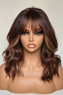 Blonde Highlight Human Hair Wig With Bangs Remy Wear And Go Made Wave Wigs For Women