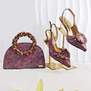 women's shoes with garland diamond clutches pointed shoes wedding shoes and bag