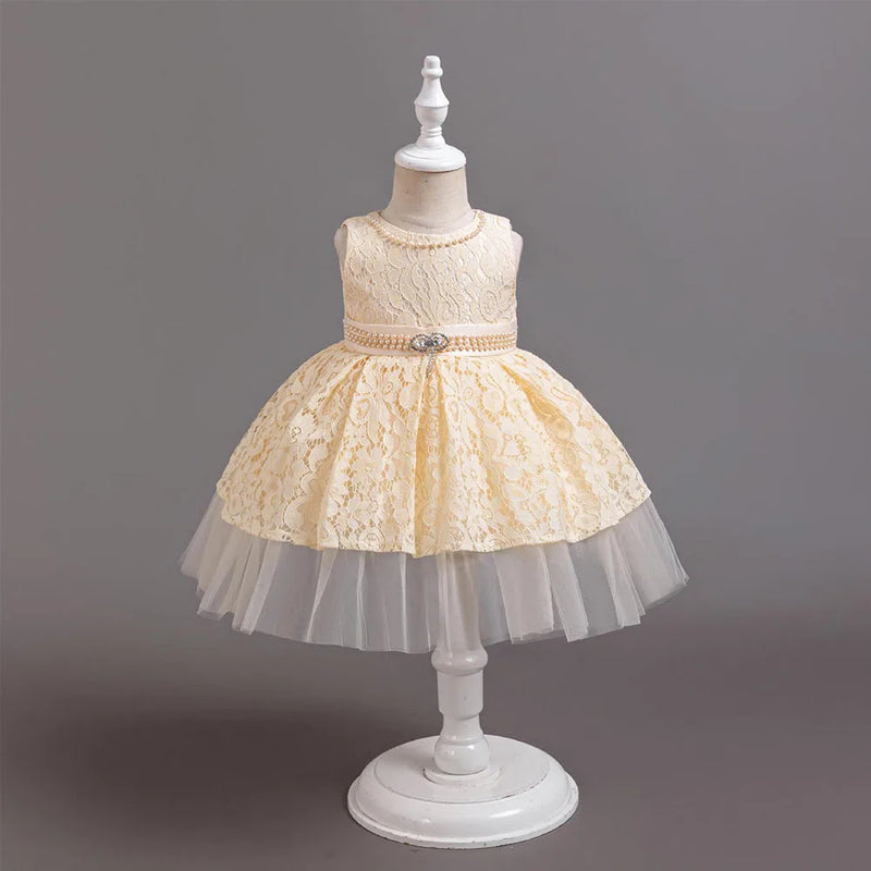 Baby Girl Dress Beading Embroidery Infant White Birthday Party Dresses Baby Girl Dress Beading Embroidery Infant White Birthday Party Dresses