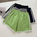 Women Summer Cotton Shorts With Belt Casual Stretch High Waist White Linen Mini Shorts Female Trousers Outwear