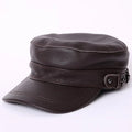 Brown leather cap on a white background, Obroi