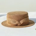 Linen Flat Top Small Hat French Retro Women's Summer Outdoor Leisure Travel Visor