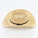 Western Style Straw Hat Summer Hollowing Out Travel Beach Sun Hat Jazz Hat