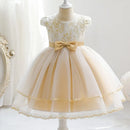 Summer Lace Princess Dresses For Kids Birthday Dress Flowers Girls Dress Children's Birthday Party Costume Infant Dress