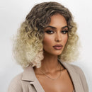 Woman with styled hair and neutral background, Obroi