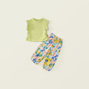 Girls Summer Sleeveless Vest Pants Two Piece Set