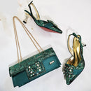 Special Arrivals Italian Women Shoes and Set Pointed Toe Mature Ladies for Wedding
