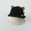 Cute Baby Bucket Hats Autumn Winter Corduroy Fleece Thicken Warm fisherman Caps For Boy Girl Outdoor Infant Kids Sun Hats
