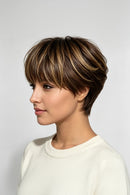 Straight Human Hair Wigs Hair Short Pixie Cut Wig Layered For Women
