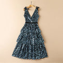 Summer Sequin Dress for women sleeveless bow Mesh embroidered sequins Slim dress