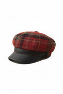 Women's Plaid Octagonal Hat British Retro Casual Beret Autumn And Winter Travel Hats