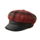 Women's Plaid Octagonal Hat British Retro Casual Beret Autumn And Winter Travel Hats