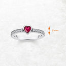 Ring Heart Europe Style Romantic Fine Jewerly For Women Love Gift In Real 925 Sterling Silver