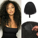 Curly Half Wig Human Hair 3In1 Seamless Flip Over Glueless Wear and Go Burmese Curly Wig Human Hair