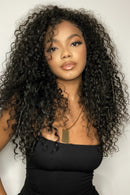 Curly Half Wig Human Hair 3In1 Seamless Flip Over Glueless Wear and Go Burmese Curly Wig Human Hair