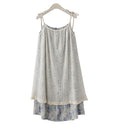 Floral Lace Splicing Dress Women Summer Holiday Seaside Loose Aesthetic Mid-length Halter Dress