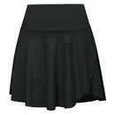 Women Skirt With Attached Briefs High Waisted Mid-Thigh Length High Elastic Breathable Skirts