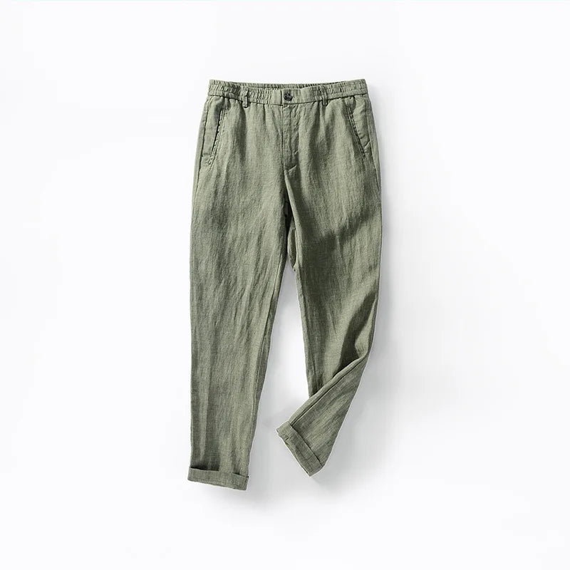Linen Men Dress Pants Summer Pants Men Loose Trousers