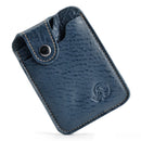 Retro Men's 100% Genuine Cow Leather Credit Card Holder Button Green Small Wallet Money Bag ID Card Case Mini Purse for Women