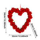 Valentines Day Wreath for Front Door Pink Roses with Bow Tie Berry Wreaths Decor