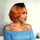 8 Inch Ginger Bob Wig 13x4 Lace Front Human Hair Wigs Short Bob Wig 180% Density Pre Plucked for Women