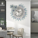 Decorative wall clock with floral design in a modern interior setting, Obroi
