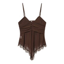 Women Lace Patchwork Camis Casual Summer Tops