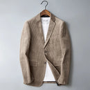 Autumn Winter Handsome Men Slim Casual Corduroy Suit Jacket