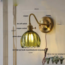 Wall Lights Dining Room Kitchen Nordic Modern Glass Copper Knob Switch Wandlamp