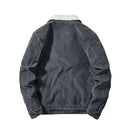 Corduroy Winter Jacket Men Windbreaker Thick Liner Military Coats Male Business Casual Outwear Bomber Jacket Men