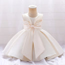 Summer Elegant Birthday Dress For Baby Girl Clothing Baptism Bow Princess Dresses