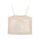 Women Suit Summer Suspenders Cropped Top Shorts Set Embroidered Flower Decoration Casual