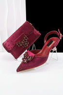 Wedding Shoes and Bag Set Italian Shoes with Matching Bags lady party