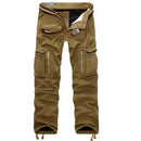 Men Fleece Cargo Pants Winter Thick Warm Pants Full Length Casual Military Baggy Tactical Trousers